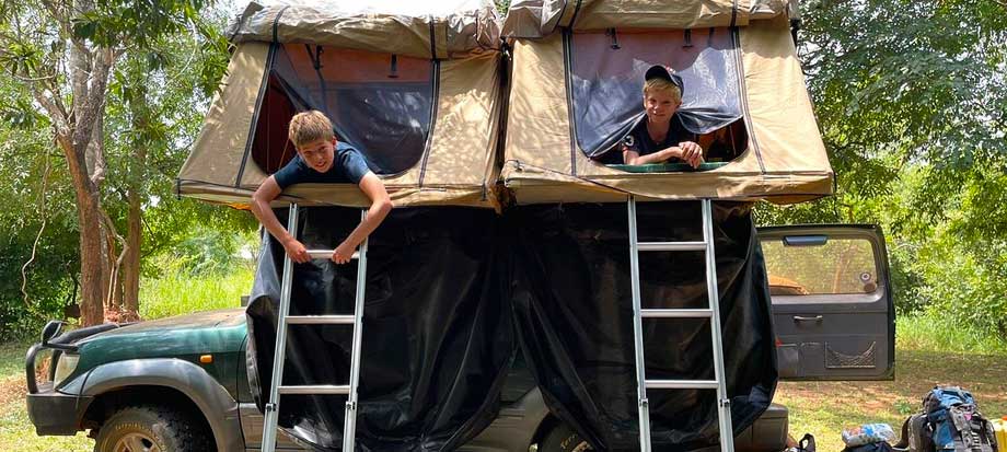 Toyota-Land-Cruiser-Prado-with-2-Rooftop-Tents-for-self-drive-car-hire-east-africa