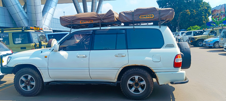 land-cruiser-v8-with-2-rooftop-tents-for-self-drive-car-hire-uganda